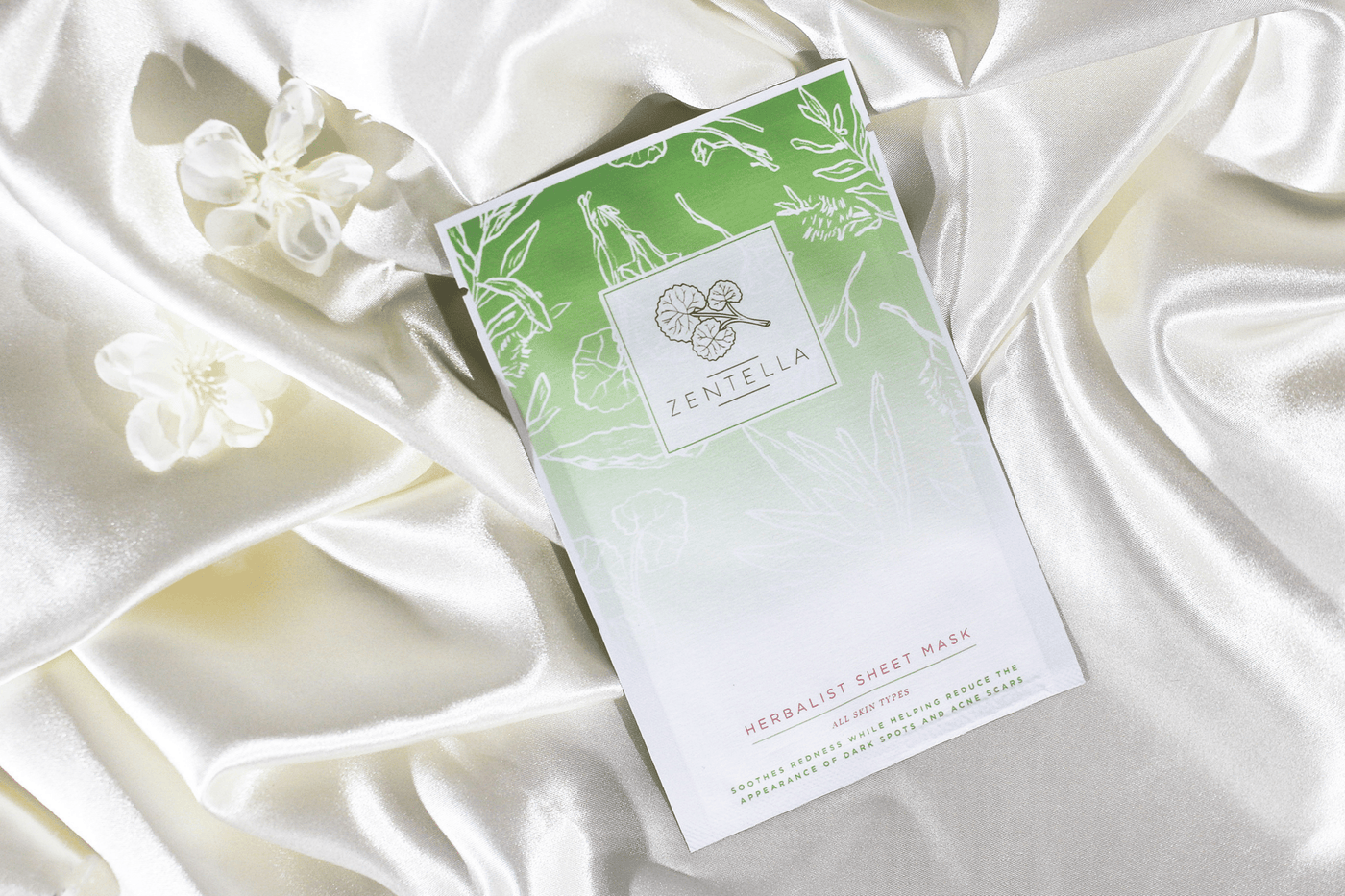 Sheet made from 100% Anti-bacterial Biodegradable Bamboo    Contains 12 anti-inflammatories, redness-reducing herbs + 6 nourishing ingredients    Speeds up wound healing for skin pickers    Soothing for sensitive skin types